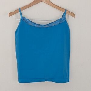 Valerie Stevens Blue Lace Trim Camisole